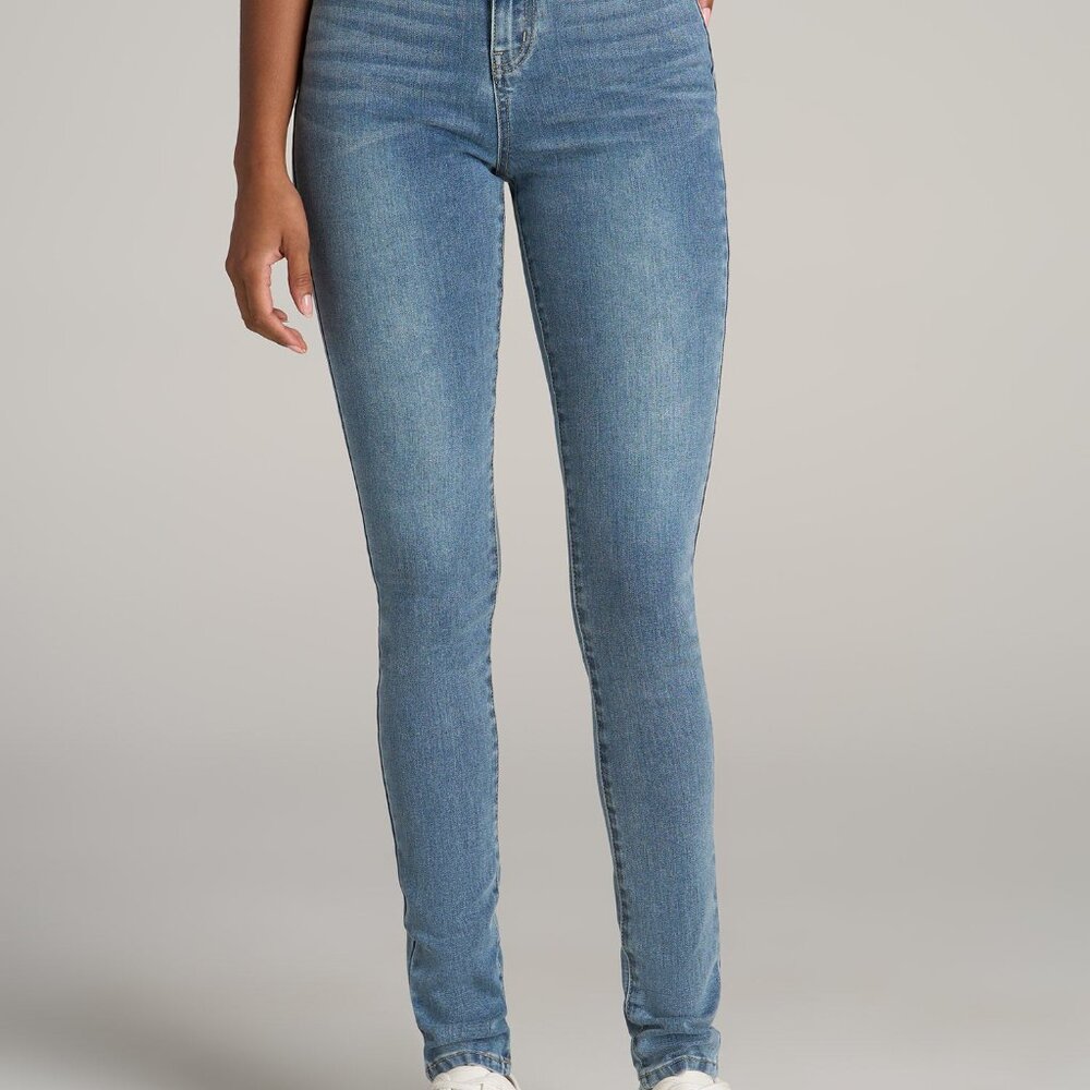 American Tall Georgia HIGH RISE SKINNY Tall Women's Jean in Monaco Faded Size 25